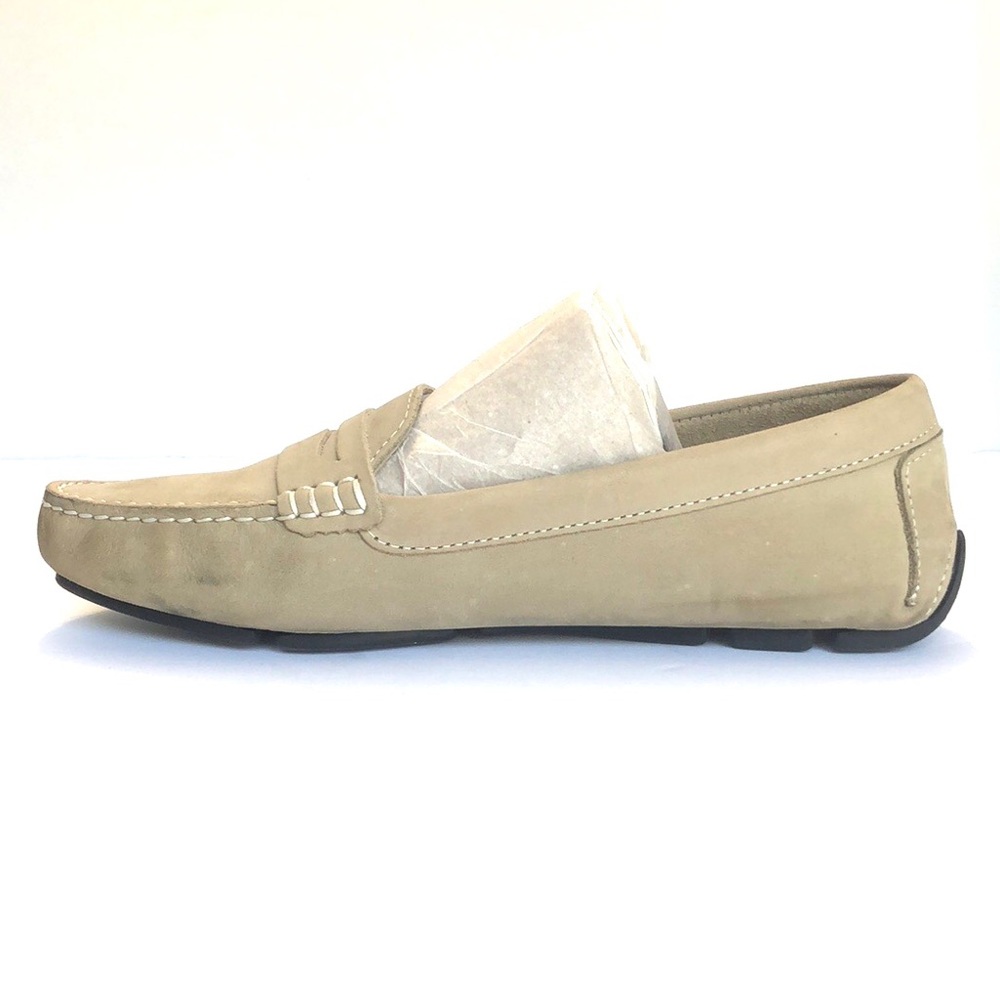 Massimo Matteo Taupe Leather Driving Loafers size 9.5B - Picture 8 of 13
